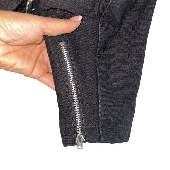 Jeff Hamilton Vintage Mens Size M Black Studded Eagle Biker Denim Jacket Rare - Picture 8 of 13